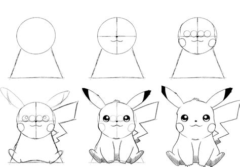 desenho do pikachu realista|Como Fazer um Pikachu: Dicas Simples e Criativas